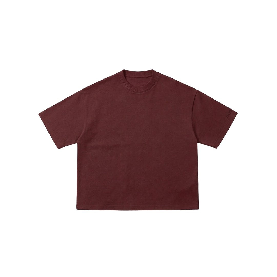 (NEW) Blank Tee Susano Shirt Maroon