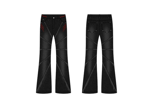 Paneled Flared Pants [07]