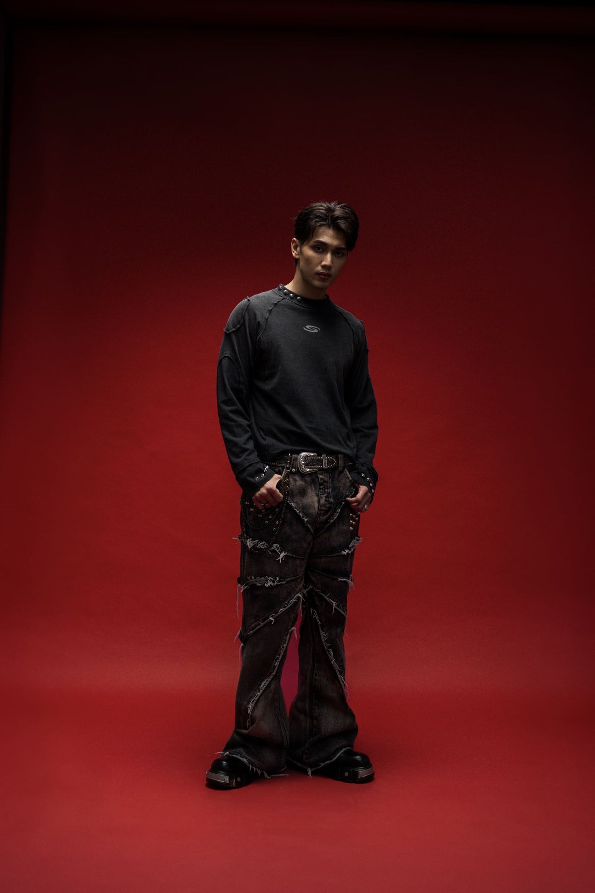 Paneled Flared Pants [07]