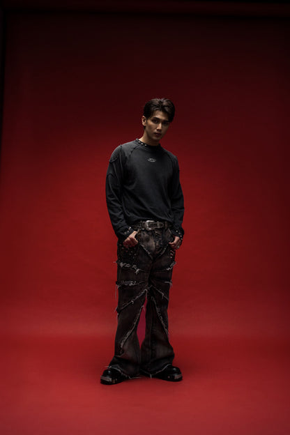 Paneled Flared Pants [07]