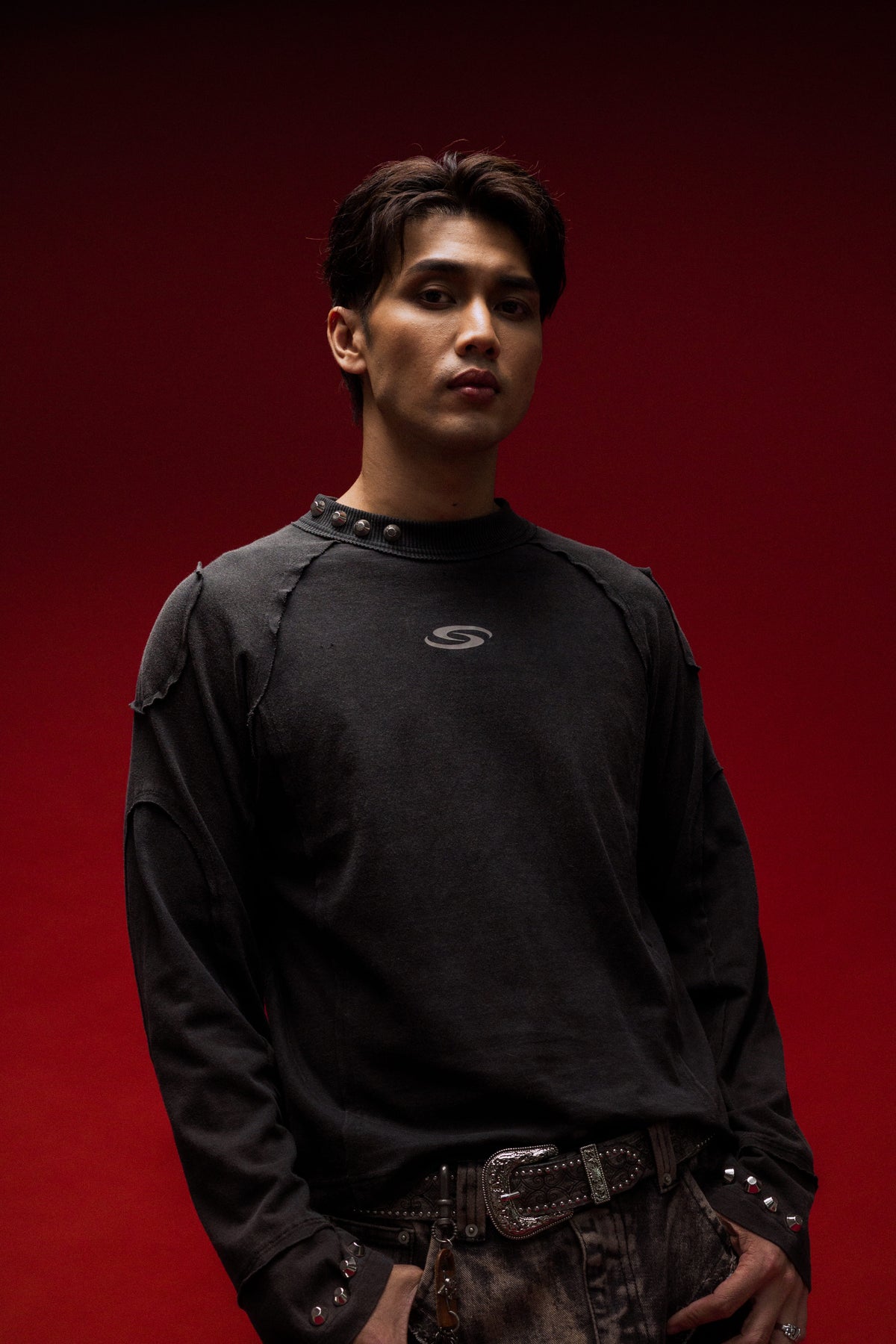 Washed Waffle Tee [01]