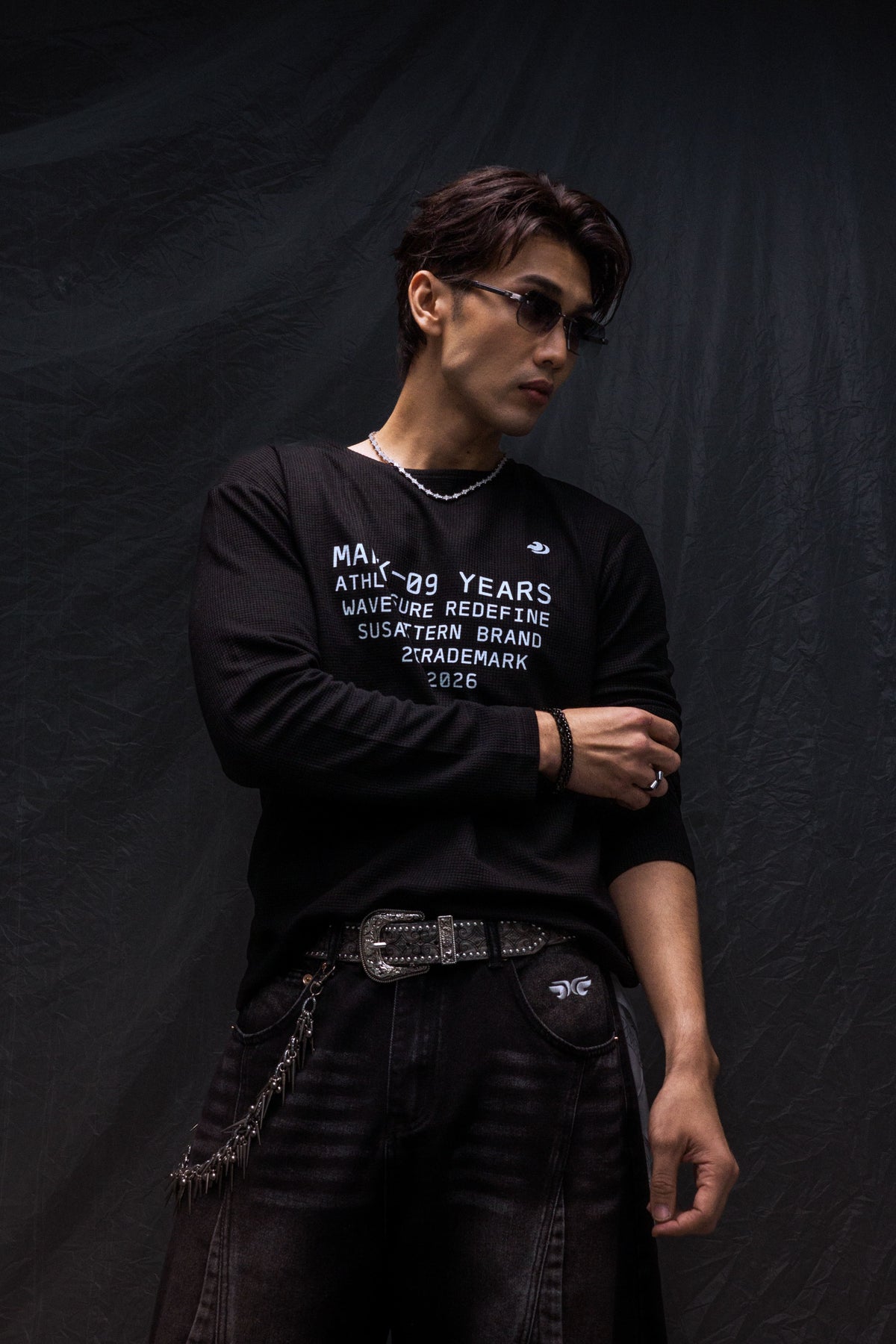 Black Waffle Tee 9 Years