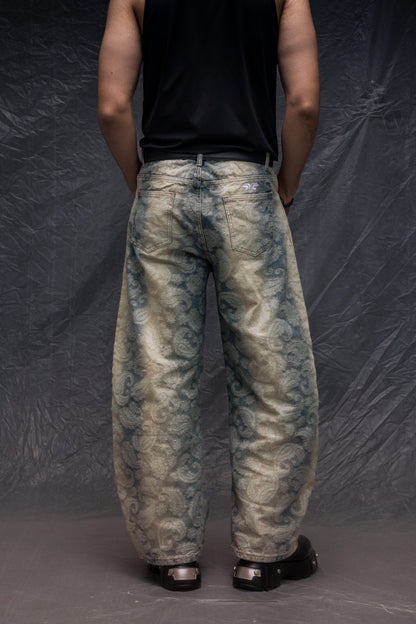 Paisley Jacquard Denim Jeans