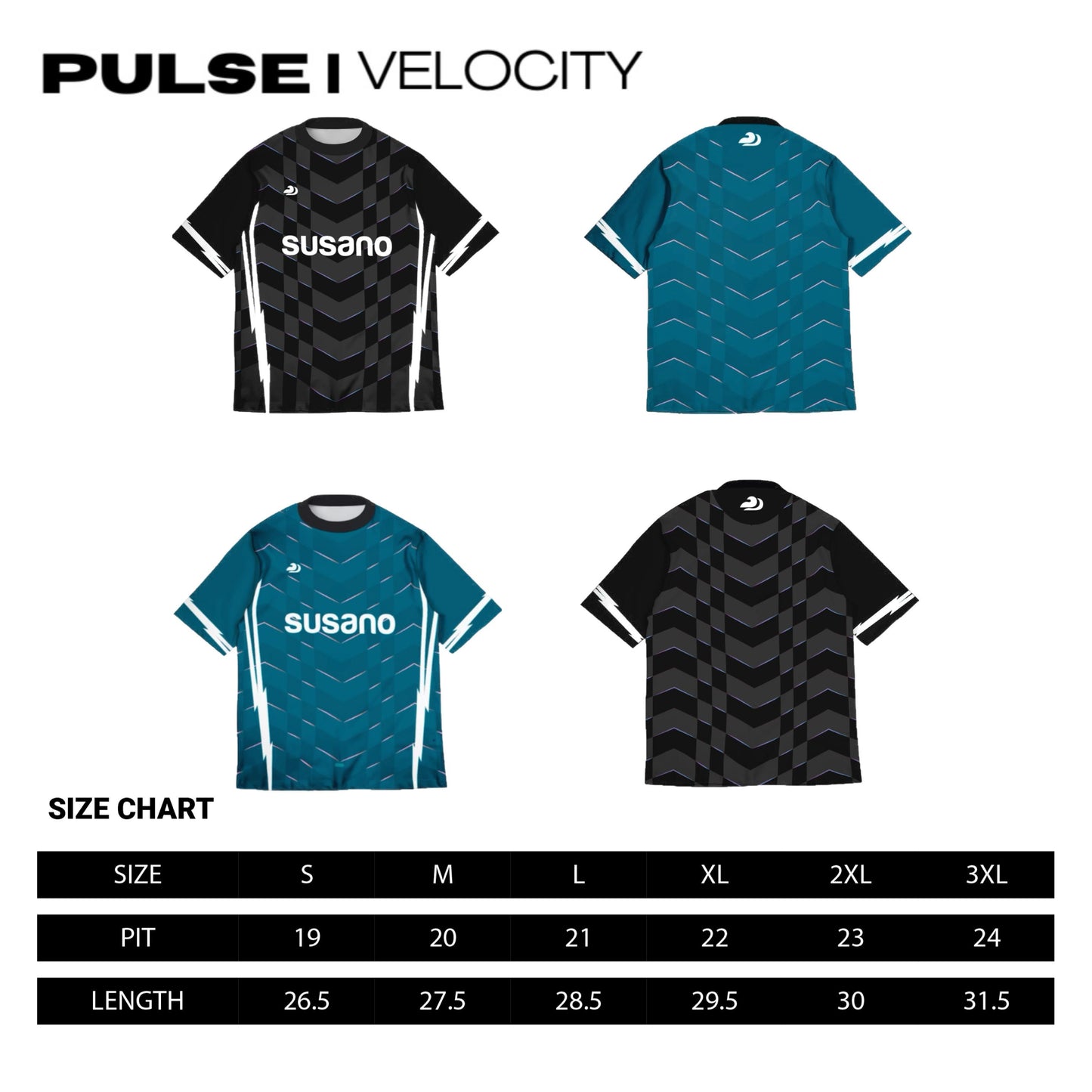 Susano Pulse | Velocity Round Neck Microfiber Jersey 165gsm