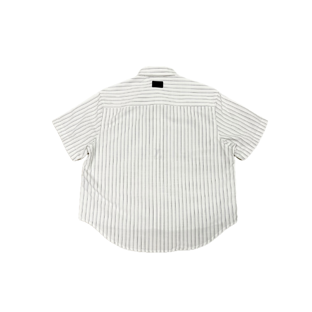 Pinstripe League Shirt White