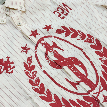 Pinstripe League Shirt Peach