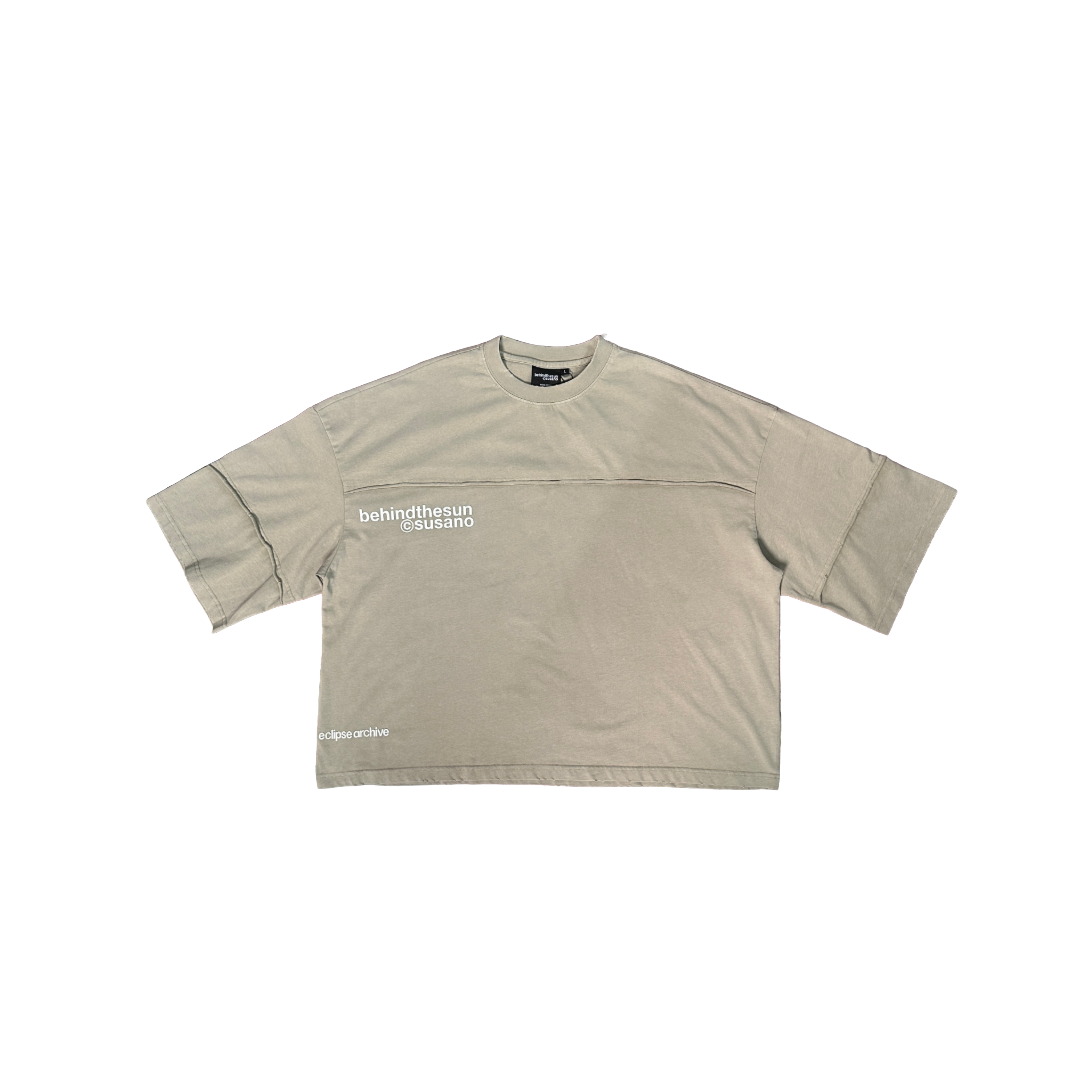 [NEW] Behind The Sun Washed Distress Tee Beige